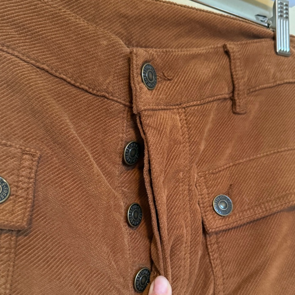 Free People Amber Brown Corduroy Trouser Pants NWT Size 4 - Picture 4 of 6